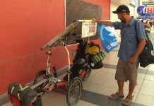 CICLISTA FRANCÉS LLEGA A IQUIQUE EN SU VIAJE DE VUELTA AL MUNDO