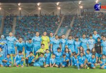 Hinchada feliz con la partida de los Dragones