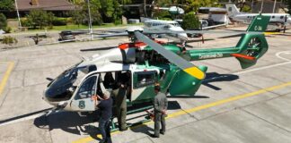 GORE Tarapacá recepciona el nuevo helicóptero de Carabineros que llega a la región