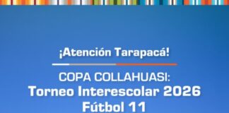 Abren convocatoria para Campeonato Interescolar Fútbol 11 “Copa Collahuasi 2026”