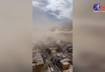 Viento muy cálido voló calaminas y cierres