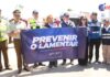 Accidente simulado en campaña preventiva